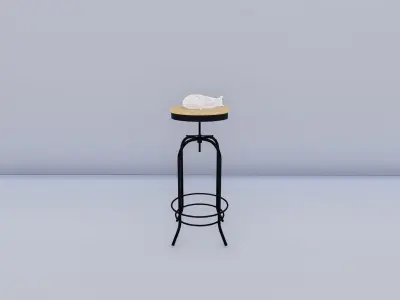 Industrial stool 3D model