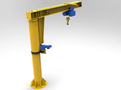 Jib crane Low-poly 3D model purchase