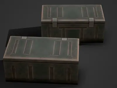Ammo Crate 03 Low Poly Mobile Ready Low-poly 3D model