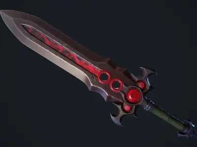 Vampiric Onehanded Sword Low-poly 3D model