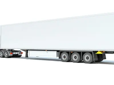 Truck with Reefer Refrigerator Trailer 3D model purchase