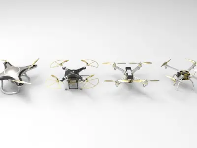 drone type 2 4 variant model 3D model