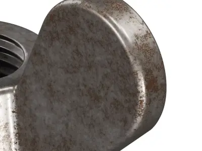 Rusty Steel Wing Nut 3D model