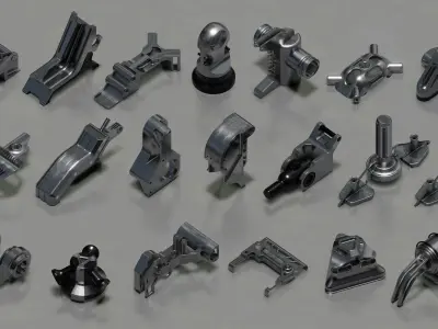 Sci-Fi Hard Surface KITBASH 50 DETAILS 3D model