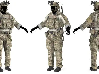 CRYE PRECISION COMBAT UNIFORM Low-poly 3D model