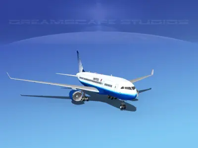 Boeing 787-8 United Airlines 3D model