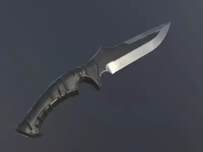 Realistic Military Knife 01 Low-poly 3D model