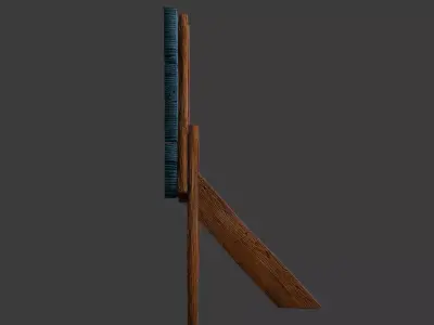 Wooden Knife Throwing Target Low-poly 3D model