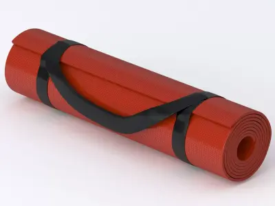Yoga Mat Red 3D model