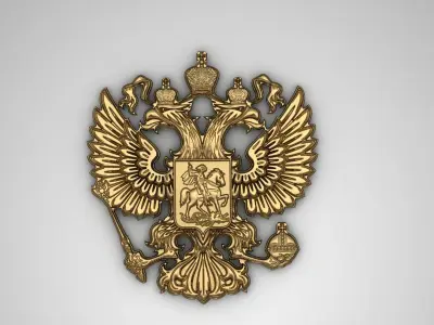 Gerb Russia 1 Russian Coat of arms 3D print model