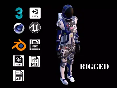 Astronaut Spacesuit United Kingdom 3D model