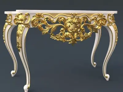  TOILET TABLE WITH MIRROR 3D model