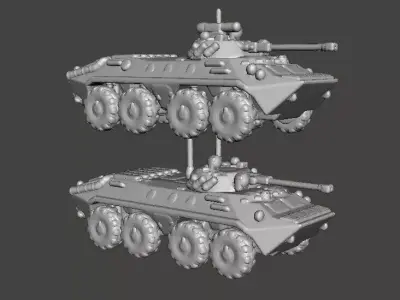 6MM SCALE BRT90 APC TANKS MINIATURE MODELS MODERN OR SCIFI GAMES 3D print model
