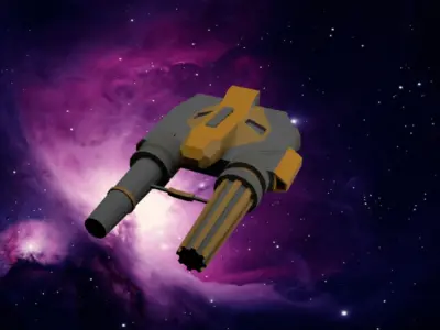 Lowpoly spaceship pack Free low-poly 3D model