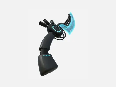 SciFi Dagger A01 Black Blue - Sci Fi Weapon Design Low-poly 3D model
