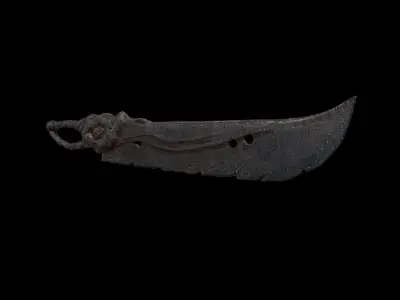 Old Weapon Sword02 Low-poly 3D model