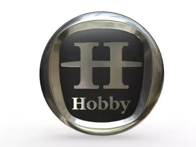 hobby logo 3D model by 3dlogoman