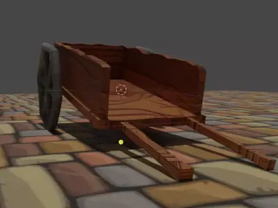 Wagon Low-poly 3D model