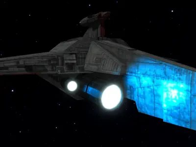 STAR WARS - ACCLAMATOR CLASS ASSAULT SHIP Low-poly 3D model