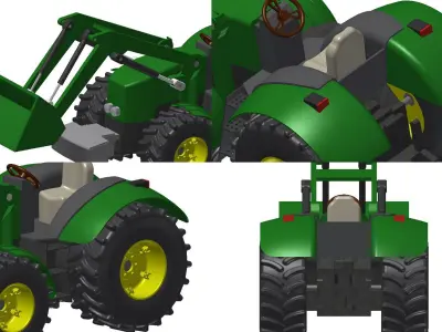Heavy Equipment - tractor 3D model
