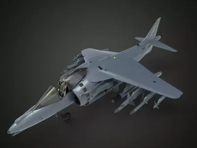 harrier jet fighter 3D model