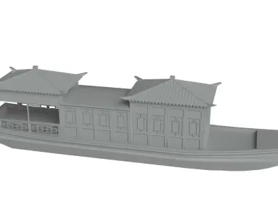 Wooden Boat 3D print model