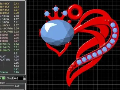 fish pendant 3D print model order
