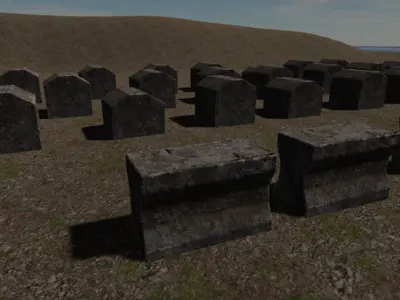 Anti-tank Obstacle Low-poly 3D model