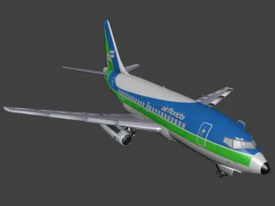 Boeing 737-100 Free low-poly 3D model