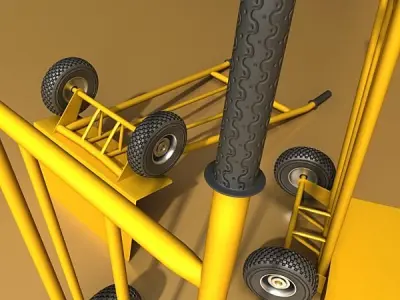 Hand Truck High Res Textures 3D model