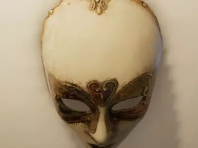 S00078 Venetian Decorative Mask LowPoly Low-poly 3D model