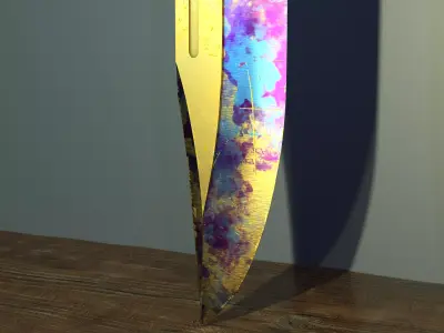 Knife PACK GAME READY Low-poly 3D model