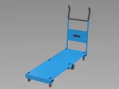 Freight roughneck blue Low-poly 3D model