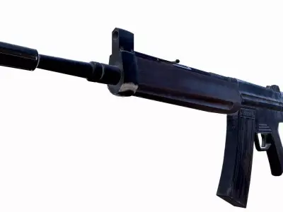 Old Rifle HK33A2 Low-poly 3D model