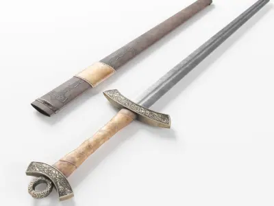 Viking Weapons Low-poly 3D model