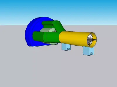 Hydrogenator propeller Low-poly 3D model