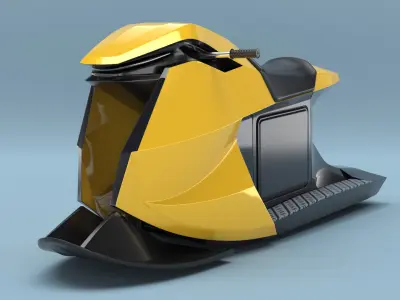  Yellow Electric Jet Ski 