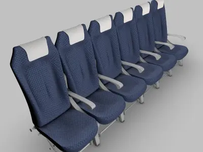 Airplane-Seats seats in airplane 3D model