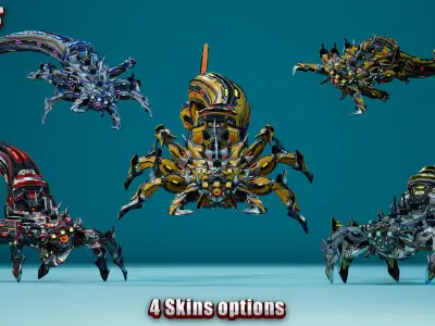 Sci-Fi Tadpole Low-poly 3D model