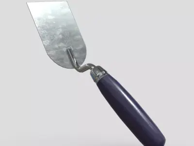 Plaster Spatula Low-poly 3D model