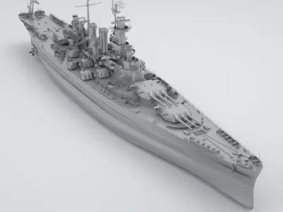 North Carolina Class Battleship 3D model