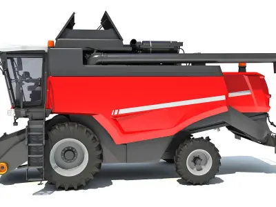 Combine Harvester 3D model 18