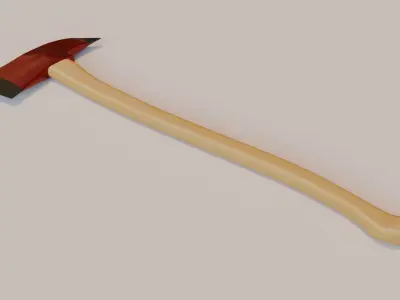 Fire Axe Game Ready 3D Model Low-poly 3D model