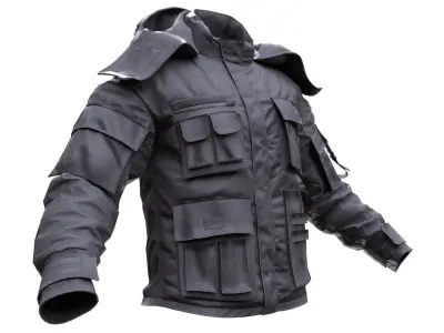 Military Jacket Low-poly 3D model