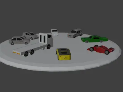 Low Poly Car Pack Speed and Simplicity Free low-poly 3D model