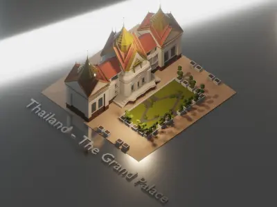 Landmarks of the world S part 2 to T Low-poly 3D model