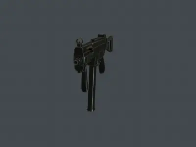 UMP-45 gun Low-poly 3D model