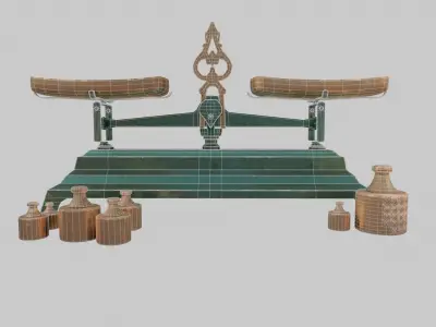  balance scale 3d model Free low-poly 3D model