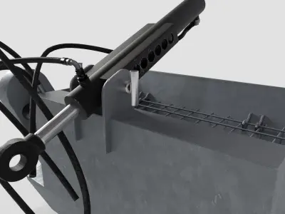 Fjaras back-mounted sand spreader 3D model
