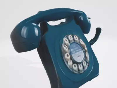 Antique Phone 3D Asset 3D model
